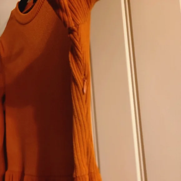 SHEIN EMERY ROSE Ruffle Hem Rib-Knit Dress - Picture 6 of 10